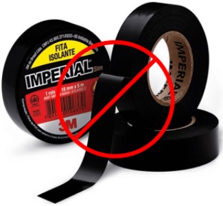 Figura 14 – A fita isolante não deve ser utilizada em áreas classificadas